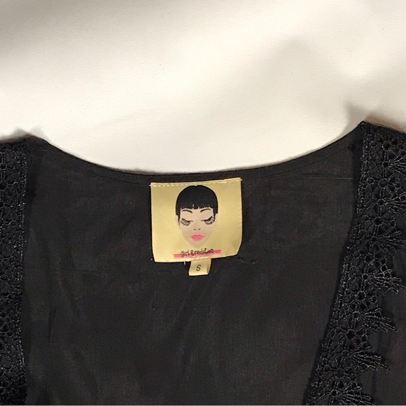 Black Girl Revolution Romper with Lace Trim Size Small - Picture 3 of 12